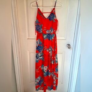 Floral Red Maxi Dress